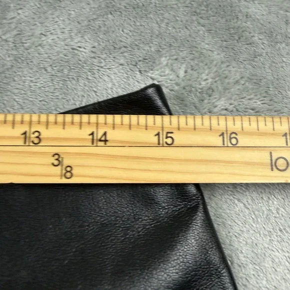 Dana Buchman Leather Pants Women 10 Black  Lambskin Straight Leg High Rise - Picture 5 of 7